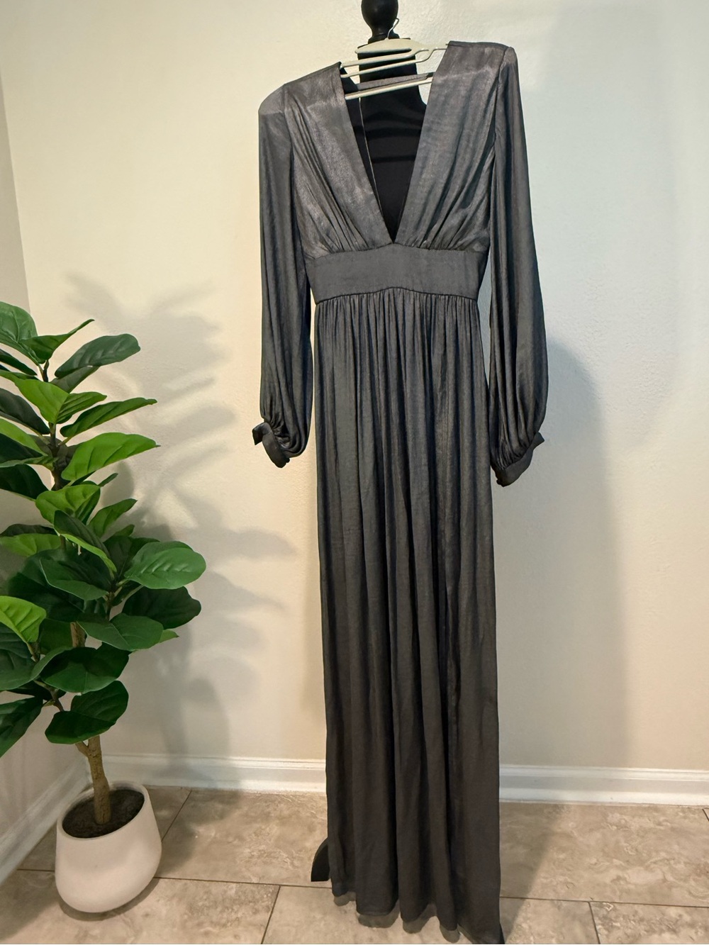 Gianni Bini Zella Long Sleeve Maxi Dress Size 0
